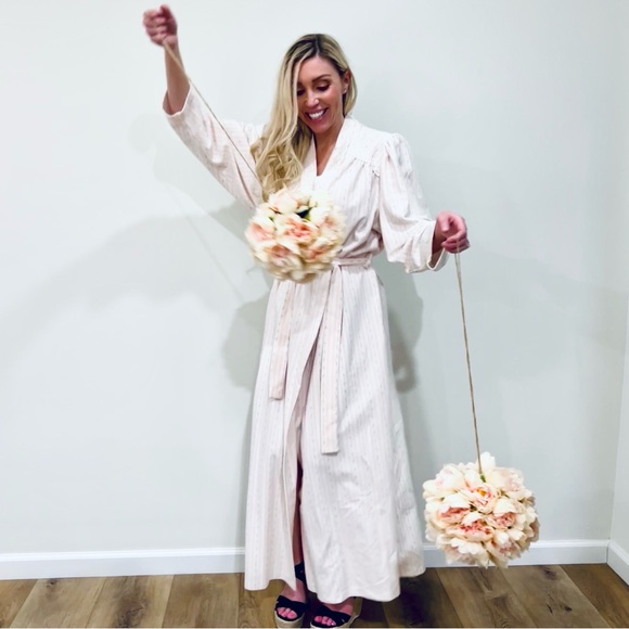 VTG Floral Striped Robe - Picture 6 of 11